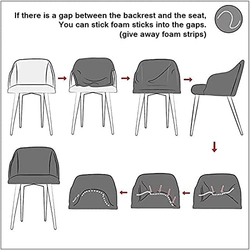 Fz Future Curved Back Dining Room Chair Covers Slipcover 1/2/4/6 Pcs Dining Chair Protector Armrest Height Bar Stools Covers With Elastic Band For Dining Room,Wedding, Ceremony, Banquet,Beige,2Pcs #TOP7
