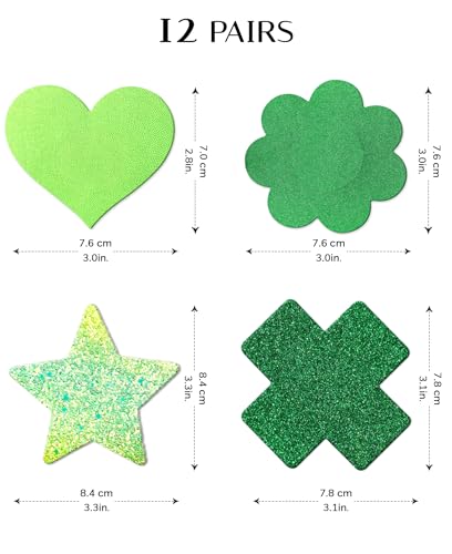 Image of Glitters Pasties Rave Pack Nipple Covers Stickers Disposable Sticky Breast Petals Bra Set for Women Rave Outfit Party