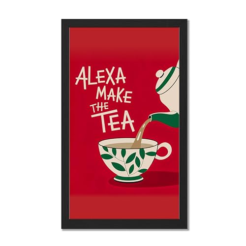 Image of NoWorries Wall art framed painting food posters for cafe decor (Synthetic wood frame) inch300 GSM premium art HD prints inch Wall painting for Home & Kitchen Decor (Pattern illustration)( Set of 1, Framed Painting) (BLACK, ART-6, 10X19INCHES)