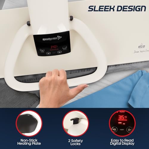 SpeedyPress 100HD Steam Press for Clothes- Professional Iron Press Machine- 40” XL Digital Heat Press with Multiple Steam Settings- Fast-Heating, Heavy-Duty Fabric Press Machine with Water Filter - Image 5