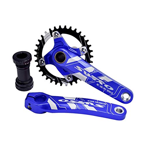 Stark und robust Mountainbike-Hohl-Linke und rechte Kurbel-Set, modifizierte einzelne Festplatte Hohlkurbel, Fahrradzubehör Leichter und stressfrei