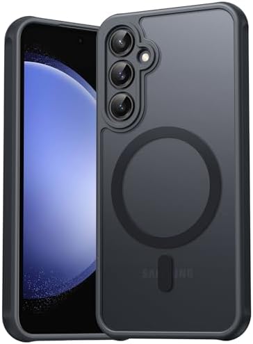 EASDNB für Samsung Galaxy S23 FE Hülle für Magsafe, Magnetisch Handyhülle für Samsung S23 FE Hülle, Kameraschutz Stoßfeste Kratzfeste Durchscheinende Schutzhülle für Galaxy S23 FE