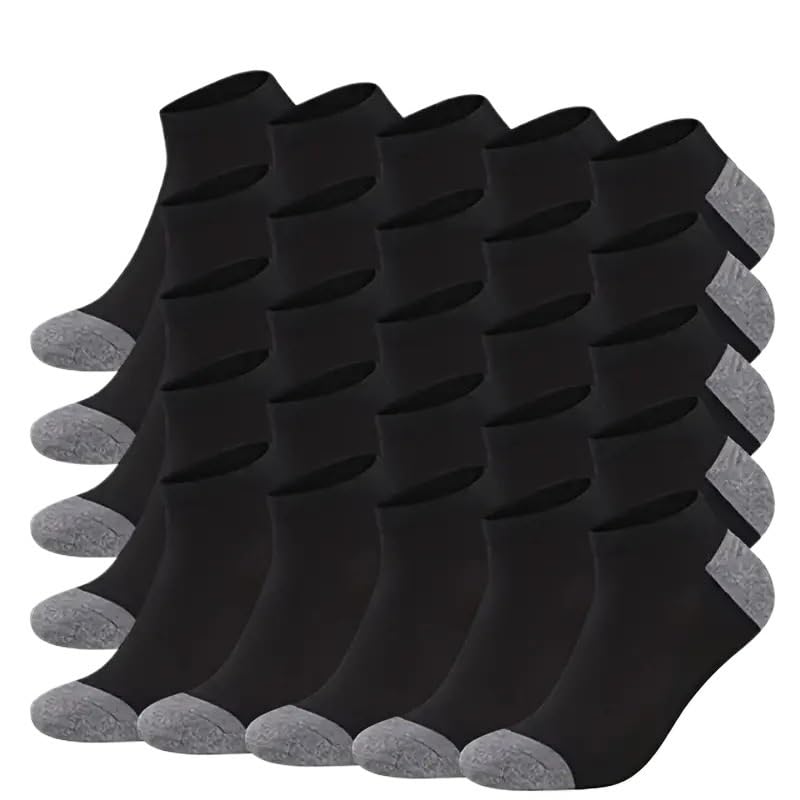 Weiß Herren Socken Kurz 25 Paar atmungsaktive, farblich passende Herrensocken, nicht waschbar, stilvoll, bequem, niedrige Socken