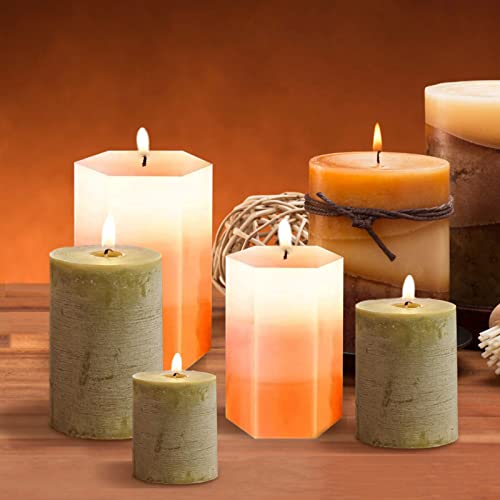 6Pcs Candle Molds For Candle Making, Cylinder Silicone Candle Molds And Hexagon Silicone Candle Molds For Making Candle, Diy Craft #TOP1