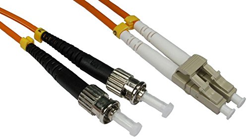 Pro Signal FB2M-LCST-100 10m LC-ST Duplex OM2 50/125µm Multimode Fibre Optic Patch Lead, Orange