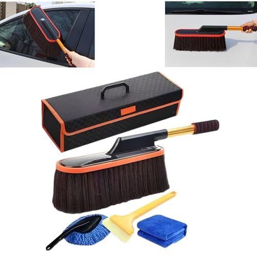 洗車モップ伸縮式車用ワックスブラシモップ伸縮式車用ワックスブラシモップ、伸縮式車用ワックスブラシモップ 綿糸洗車モップ 綿糸ワックスモップ 洗車ブラシ 2段階調節 自由に伸縮 迅速に清掃 除塵/艶出し/ワックスがけ 高耐荷重 厚い合金管 静電気防止 傷防止