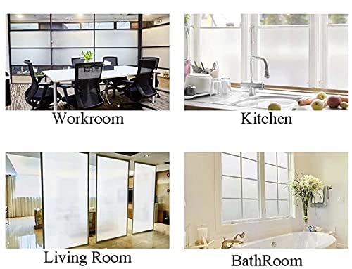 S2S Kulture Window Film Self Adhesive Privacy Glass Film for Glass Cabinet/Glass Partition/Sliding Window Decorative Window Film Home & Office Glass Door (16X48 Inch, Matt Frosted) 4