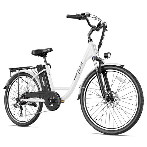 Heybike Electric Bike for Adults, 26" E-Bike with 468Wh Removable Battery, 50-Mile Range, 20MPH, 7-Speed Gears, Front Suspension, UL Certified