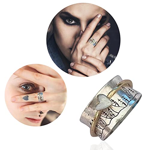 Calm Rings for Women Mountain Jewelry Mountain Ring Ring Stack Rings for Teen Girls2