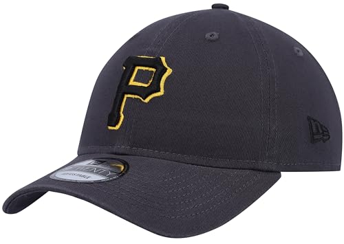 New Era MLB Core Classic 9TWENTY Graphite Charcoal Color Adjustable Hat Cap One Size Fits All - Pittsburgh Pirates Charcoal Graphite
