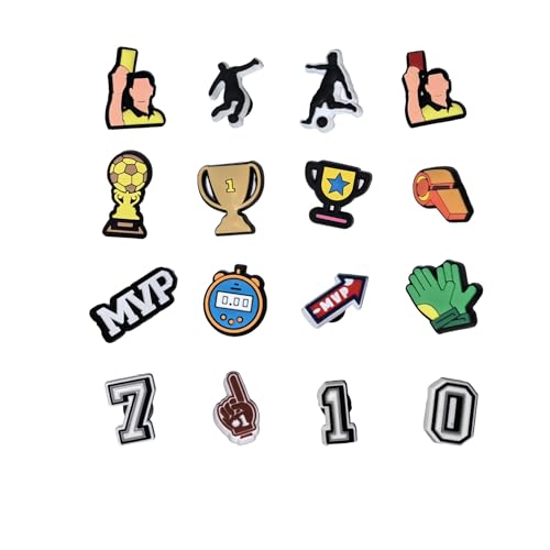QGWJEKUI 50 pcs Soccer Shoe Charms for Boys Men Teen, PVC Construction, Soccer Themed Designs for Soccer Lovers by QGWJEKUI - Image 4