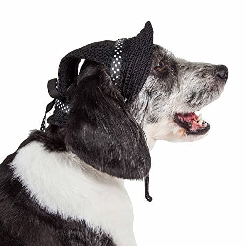 Pet Life ® 'Sea Spot Sun' Mesh Dog Hat with UV Coverage Protection -...