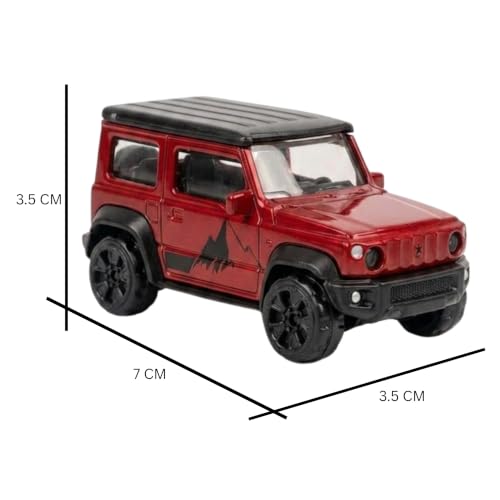 Image of Mini Style Die Cast Metal Red SUV Toy Car 1:64 Scale Collectible Off Road Adventure Vehicle Model for Kids Play Display Premium Miniature Car Gift Durable Metal Body Realistic SUV Model