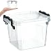 Produktbild KADAX Aufbewahrungsbox mit Deckel, Robuster Plastikbehälter aus Kunststoff, Lunchbox, Transparente Frischhaltedose, Vesperdose mit Klickverschluss (0,55L)