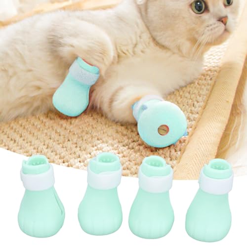 Botas para Preparação de Gatos, Capas para Pata de Gato, Fecho Ajustável de Gancho e Laço, Profissio