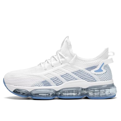 Image of Luogoks Men's Air Cushion Running Shoes Breathable Tennis Basketball Sneakers Non Slip Workout Casual Sport Shoes Gym Training Comfortable Fashion Shoes