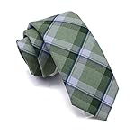 GUSLESON 2.8"（7cm） Plaid/Striped Necktie Tartan Woven TR Material Tie + Gift Box