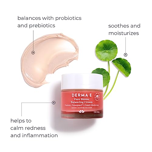 Derma-E Pure Biome Balancing Cream – Nourishing Facial Cream Soothes And Strengthens Sensitive Skin – Hydrating Face Moisturizer Cream With Probiotic, Pycnogenol And Reishi Mushroom, 2 Oz #TOP1