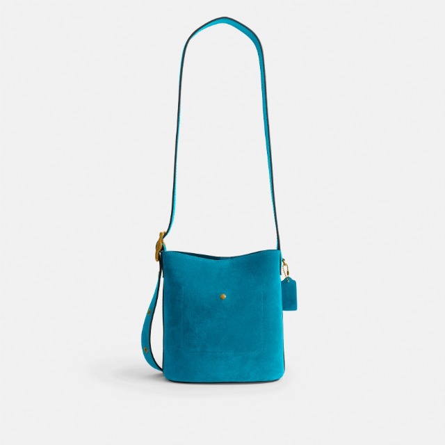 Watch Coach Bleecker Bucket Bag 21 sea blue on Amazon Live