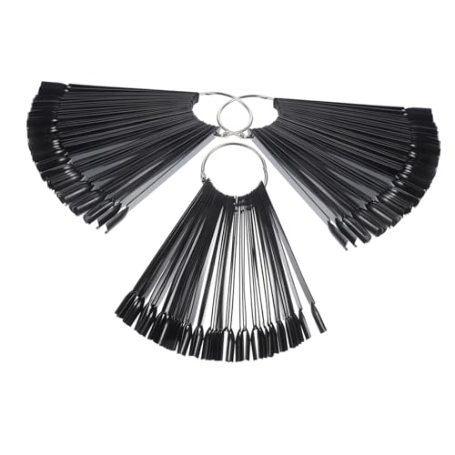 CIYODO Nuancier Ongles Noir Présentoir Éventail pour Vernis à Ongles Carte Couleur Manucure Nail Display pour Salon et Usage Personnel