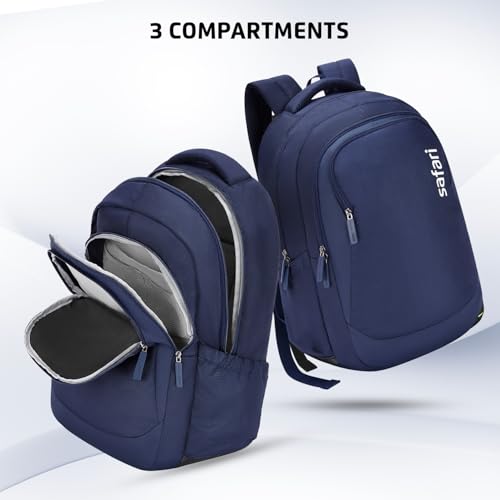 Image of Safari Saga 37L Laptop Backpack, 3 Compartments, Organizer, Bottle Holder, Front Pocket, Office Bag, School Bag for Boys and Girls, College Bag, Travel Bag for Men and Women