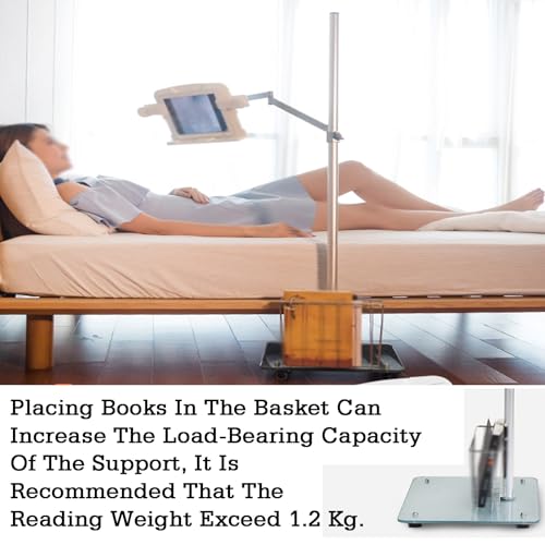 Soporte ajustable y resistente para libros con cesta de suelo 5