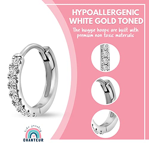 Image of Chanteur Hypoallergenic Huggie Earrings for Girls & Women - Small Hoop Design, Perfect for Teens & Kids