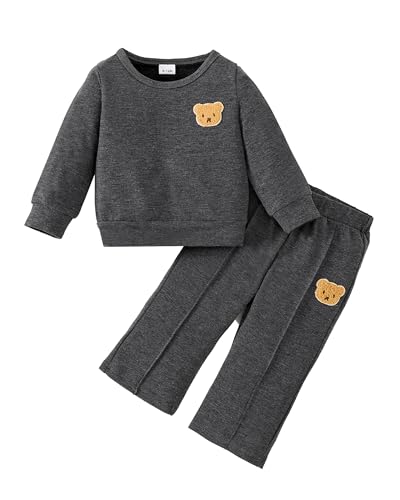 Image of Weebaby Toddler Girl Clothes Infant Girl Sweatsuit Baby Pant Set Outfits Fall Winter Clothing Little Clothes for Girl