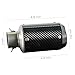 Motorcycle Exhaust, Slip-on Motorcycle Muffler, Carbon Fiber Slip on Exhaust Muffler, Fit for Z900 GSXR750 CBR650 and more, with Complete Accessories, Black