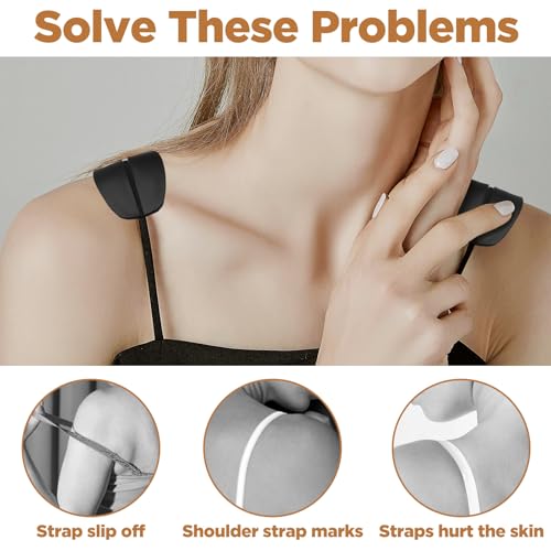 IANFAN 16 Pcs Bra Strap Pads, Silicone Bra Strap Cushion Non-Slip Shoulder Pads Bras Straps Holders for Slipping Shoulder Protectors Pad for Women - Thumbnail 4