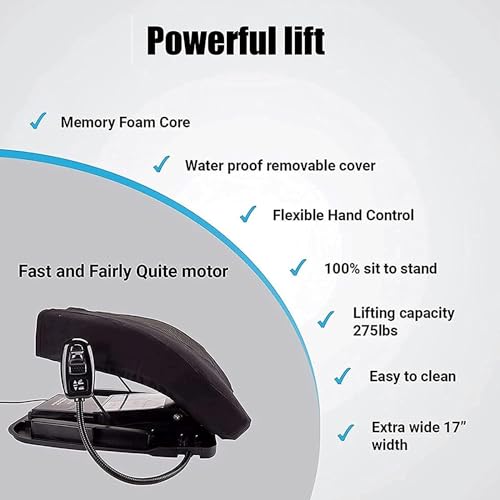 Genérico Colzón de Asistencia de Asiento eléctrico: elevación de energía portátil para Ancianos y discapacitados, se Adapta a la mayoría de los sillones y sofás, Ayuda fácil para Uso en el hogar