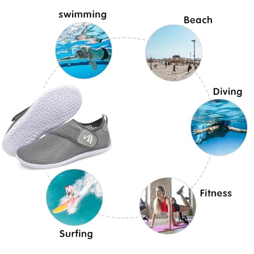 Image of Spesoul Womens and Mens Water Shoes Breathable Quick Dry Soft Barefoot Aqua Socks for Hiking Swim Beach Surf Yoga Sport