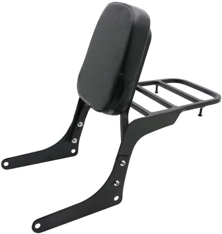 Promise Faster Honda Respaldo Sissy Bar Honda Luggage Rack Pad Set para Honda Rebel 250 CMX 250 CA250 Negro