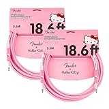 Fender Hello Kitty Instrument Cable, 18.6ft Guitar Cable, Pink