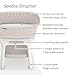 UPPAbaby Soma Smart Bassinet – 5 motions + 5 speeds + 4 Sounds with MotionSync Technology – Height Adjustable – Included Mattress, Sheet + Storage Basket – Charlie (Sand Mélange)