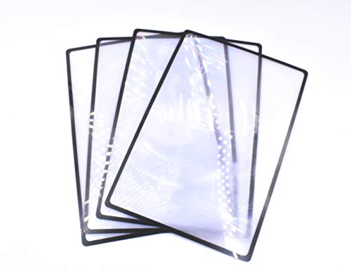 4 Pack of 3X Magniifying Full Page Magnifier Fresnel Lenses Ideal for Reading Small Prints