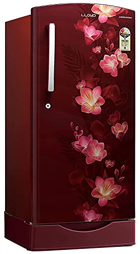 Image of Lloyd 200 L 2 Star Direct Cool One Door Refrigerator (GLDC212SGWS2PB, Gardenia Wine)