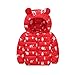 Produktbild WEXCV Baby Kinder Mädchen Junge Baumwolljacke Mit Kapuze Bärendruck Kinder Winterjacke Kapuzenmantel Kapuzenjacke Trenchcoat Warm Kinder Wintermäntel Kleidung (0-3Jahre)