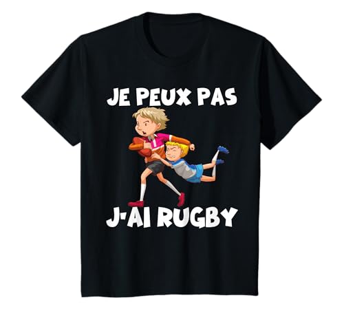 J'peux Pas J'Ai Rugby Enfants Garçons Humour Ballon Ovale T-Shirt