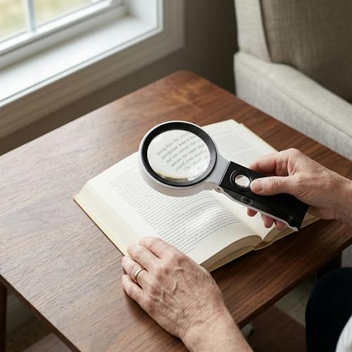Loupe 5X 25X avec support et 33 LED pour lecture des petits imprimés - 6
