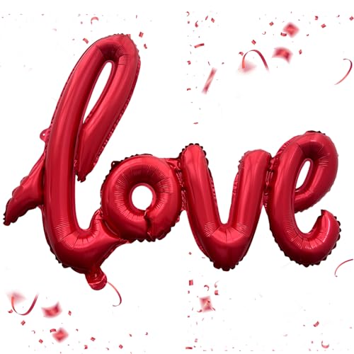 HSBWORGB29 Inch Red Love Letter Foil Balloons, Romantic Wedding Proposal