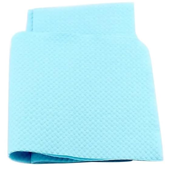 TIDI Products 917677 Oral Surgery Bib, 3-Ply Tissue, Poly-Back, Shell Pattern, 18" x 25" Size, Blue (Pack of 250)