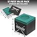 GoSports Premium Pool Cue Chalk Cube 12 Pack - Green Billiards Pool Stick Chalk