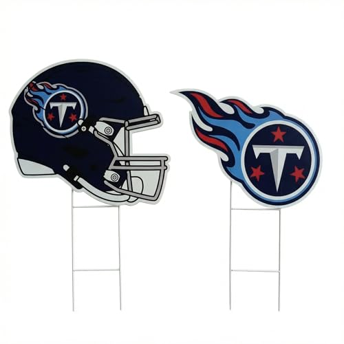 Proformance Home NFL Tennessee Titans Logo & Helmet 2 Pack Yard Sign Set