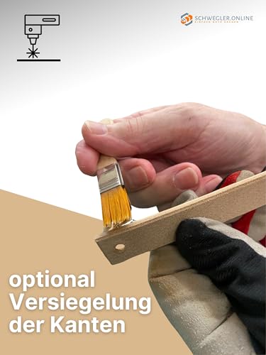 SCHWEGLER.online Schlüsselanhänger personalisiert Leder mit Wunsch-Gravur, handgemacht, Materialstärke 3,5mm, pflanzlich gegerbt, Geschenkverpackung möglich