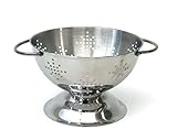 RSVP International Endurance Kitchen Collection Colander Strainer, Mini, Pierced Stainless Steel