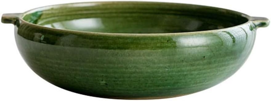 Pottery Vintage Ceramic Deep Bowl Household Solid Color Noodle Soup