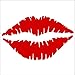 World Design Kiss Mark Borde Coche de Vinilo/Adhesivo – Rojo por Mundo diseño