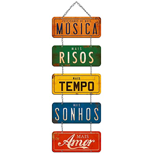 PLACA DECORATIVA EM MDF - FRASE PRECISAMOS DE... 29 x 89 cm