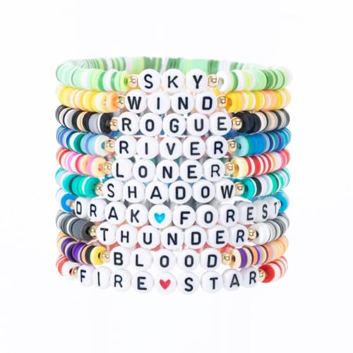 fmsao 10pcs Warriors Cats Bracelets Merch Friendship Bracelets Gifts for Women
